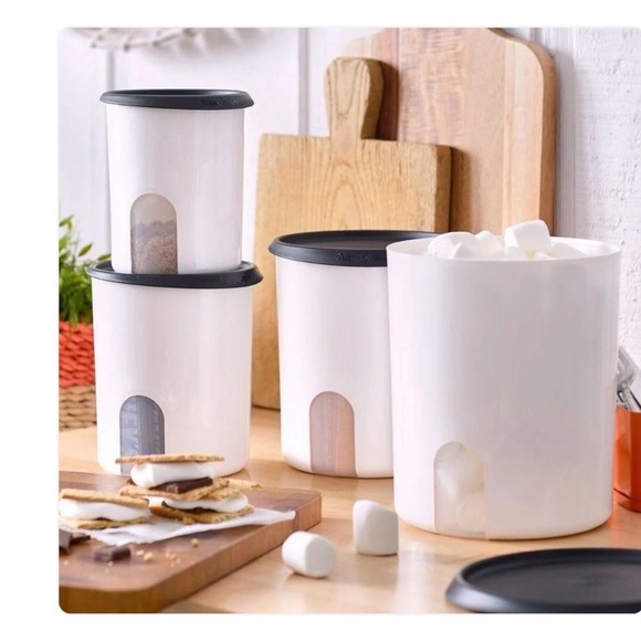 NEW (NIP) Tupperware one Touch 4 piece Canister Set - Picture 3 of 8